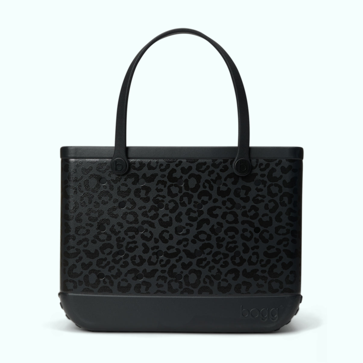 Original Bogg Bag Onyx Leopard Women's Waterproof Beach Tote Sandproof Sandproof with Extra Storage Compartments for Lake Adventures Travel Organizer Vacation Essentials for Women