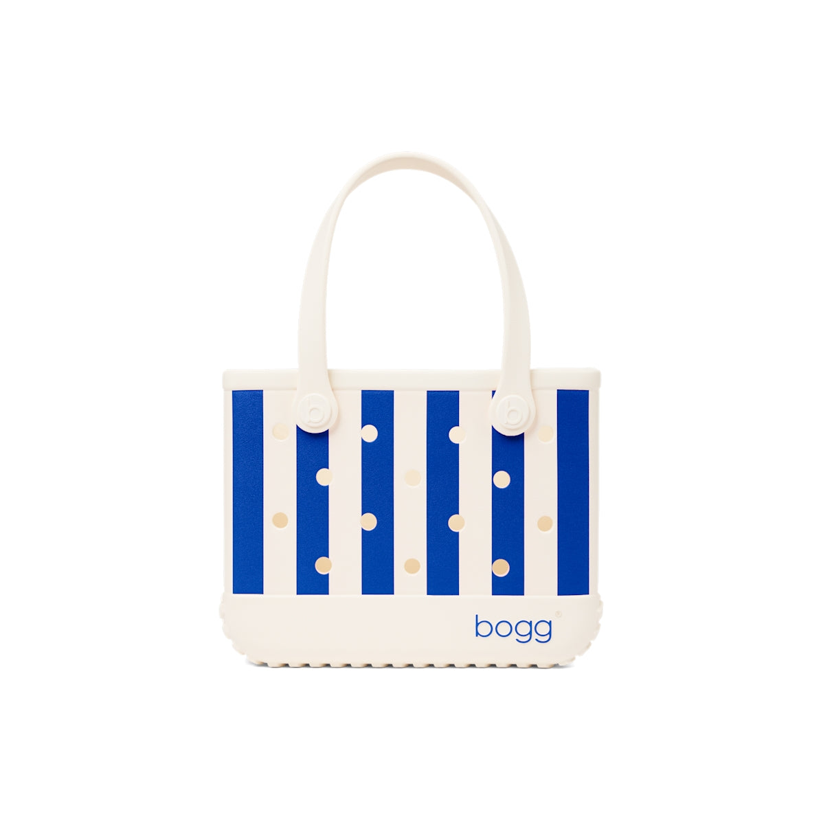 Bitty Bogg Bag Mykonos Blue Stripe Seaside Adventure Tote Flexible Tip Resistant Waterproof Phone Pouch Included for Boat Excursions