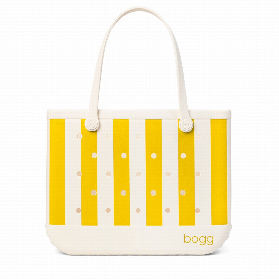 Original Bogg Bag Limoncello Yellow Stripe Holiday Resort Carryall Heavy Duty Travel Friendly Non Slip Bottom Design for Cruise Travel