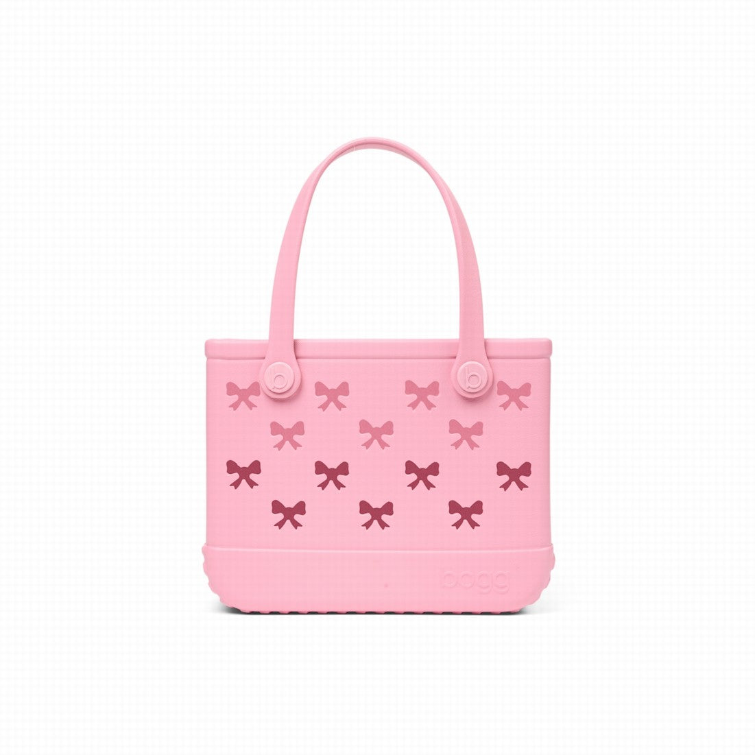 Bitty Bogg Bag Bubblegum Bows Premium EVA Pool Bag Large Capacity Tip Resistant with Extra Storage Compartments for Pool Days Travel Organizer Vacation Essentials for Women