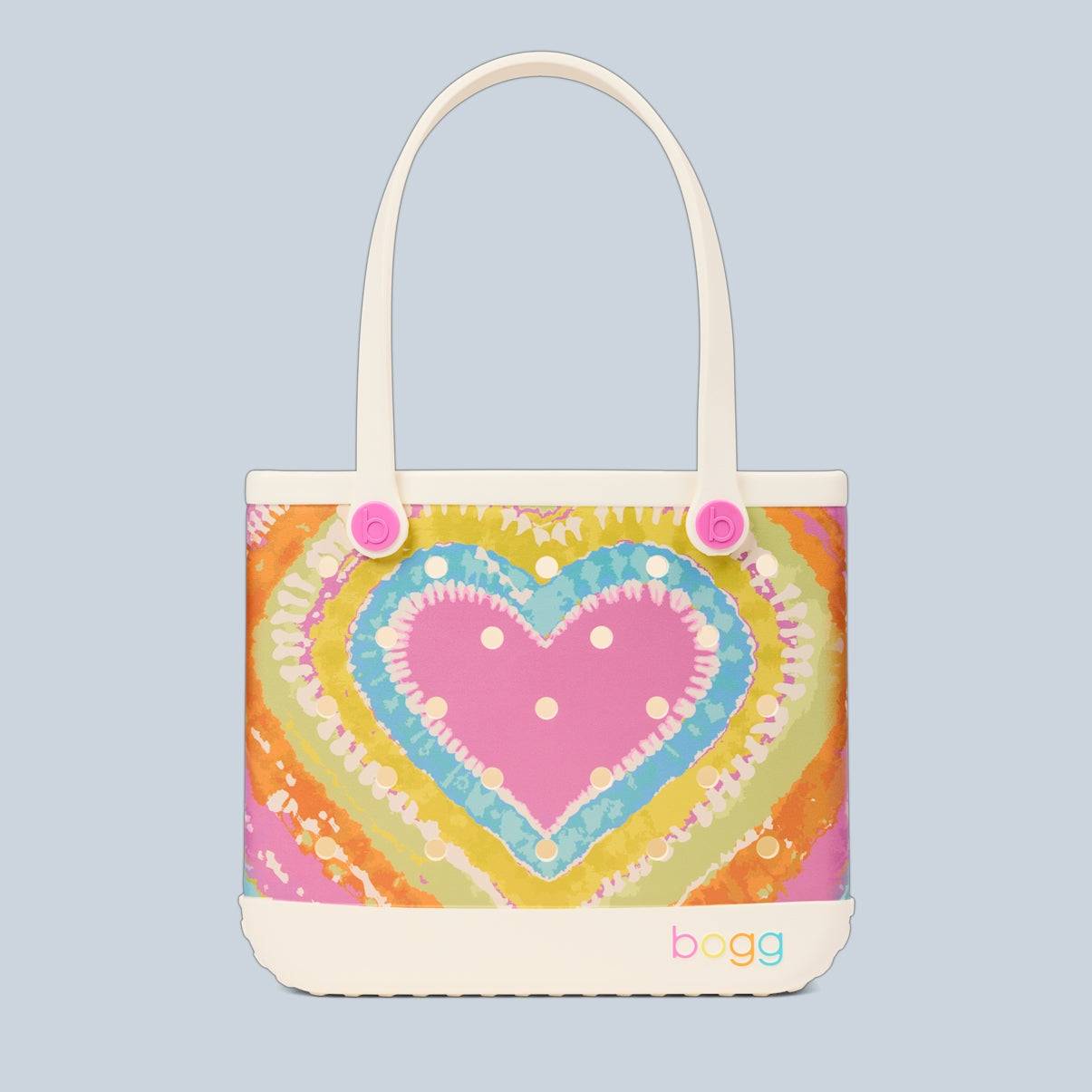 Baby Bogg Bag Dye licious Heart Pink Taffy Vacation Essentials Beach Organizer Easy Clean Washable with Waterproof Phone Pouch for Cruise Travel Travel Organizer Vacation Essentials for Women