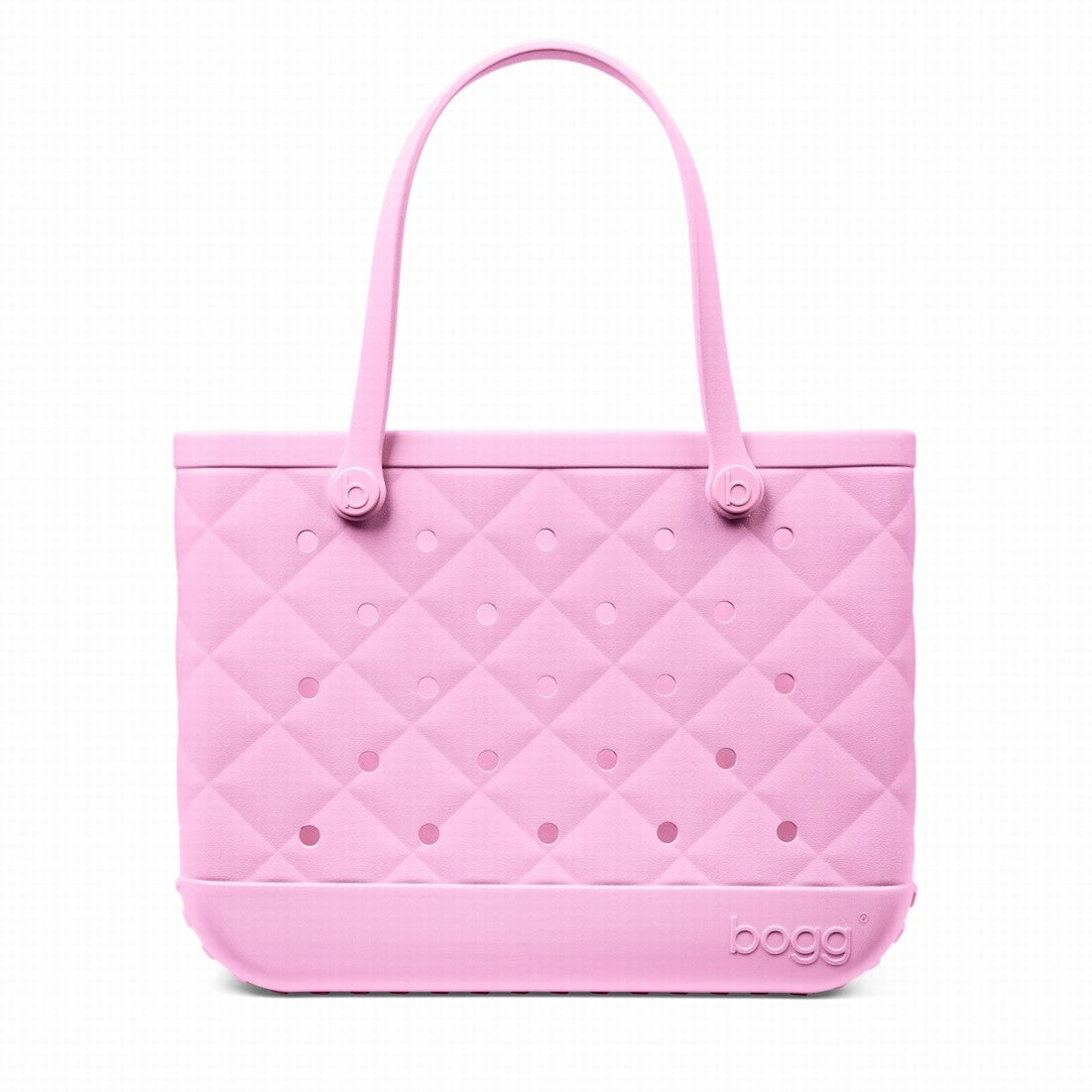 Original Bogg Bag Quilted Pink Taffy Family Beach Day Carryall Durable Travel Friendly with Travel Accessory Pouch for Lake Adventures Travel Organizer Vacation Essentials for Women
