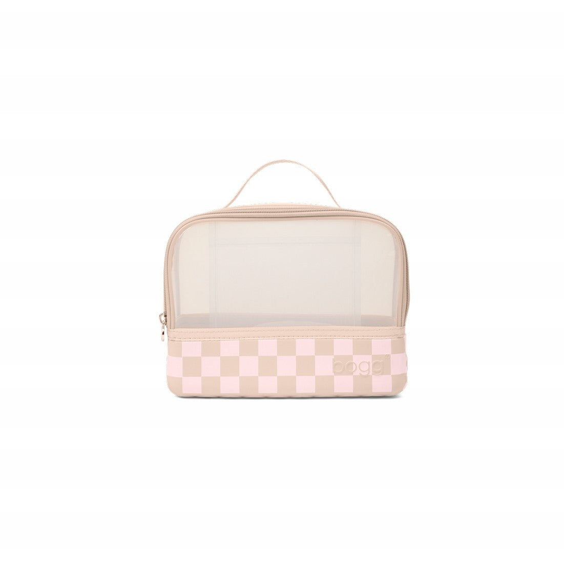 Boggs N' Ends Checkered Linen/ Pink Marshmallow Poolside Essentials Organizer Ultra Durable Easy Clean Bonus Cosmetic Bag Included for Women