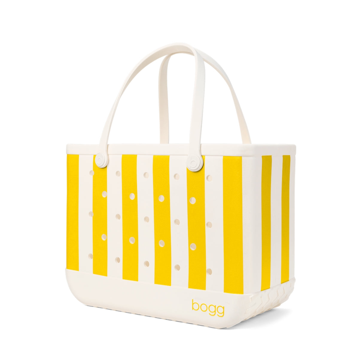 Original Bogg Bag Limoncello Yellow Stripe Quick Dry Beach Storage Tote Waterproof Washable with Waterproof Phone Pouch for Resort Holidays Travel Organizer Vacation Essentials for Women