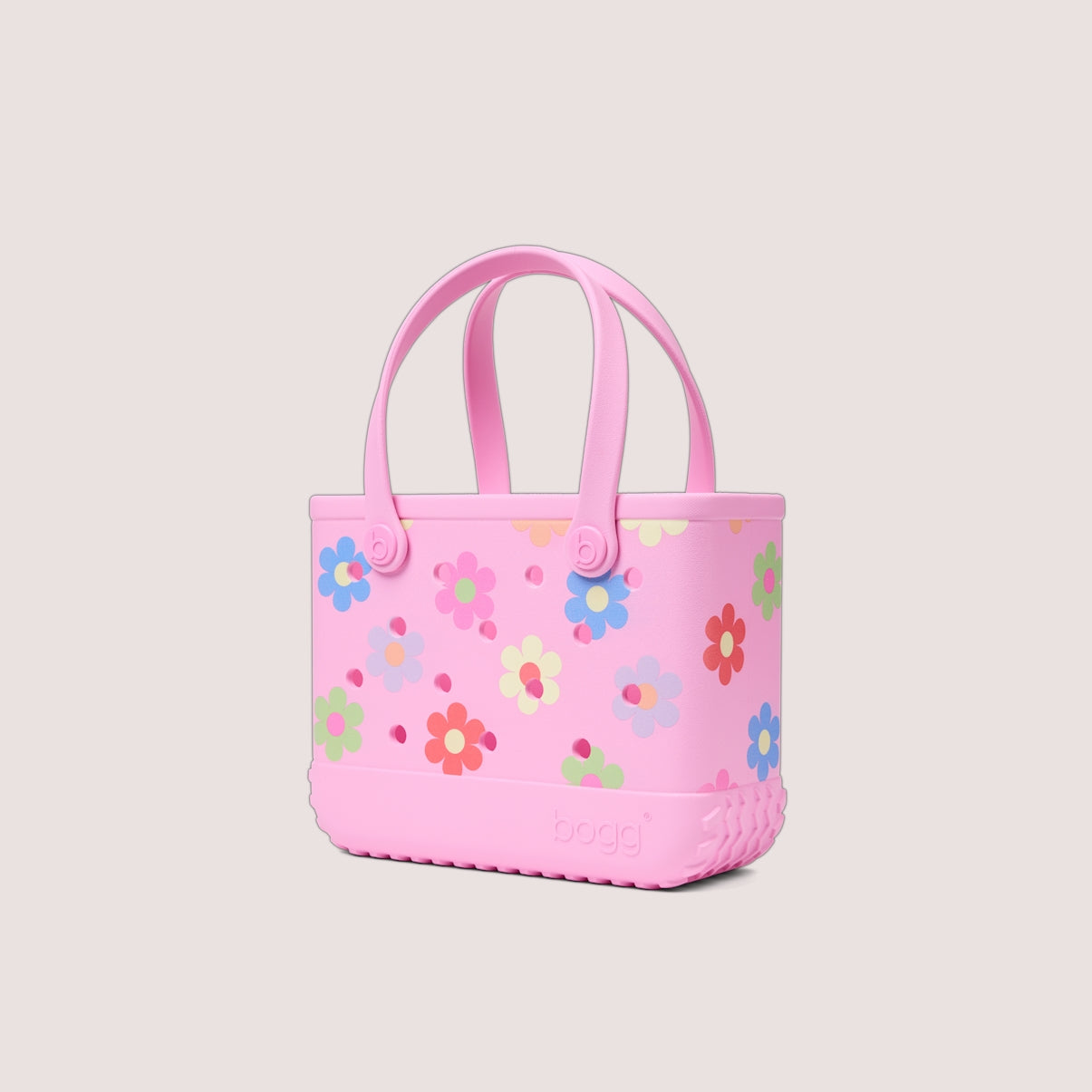 Bitty Bogg Bag Happy Flowers Summer Holiday Storage Tote Ultra Durable Large Capacity Extra Wide Opening for Boat Excursions