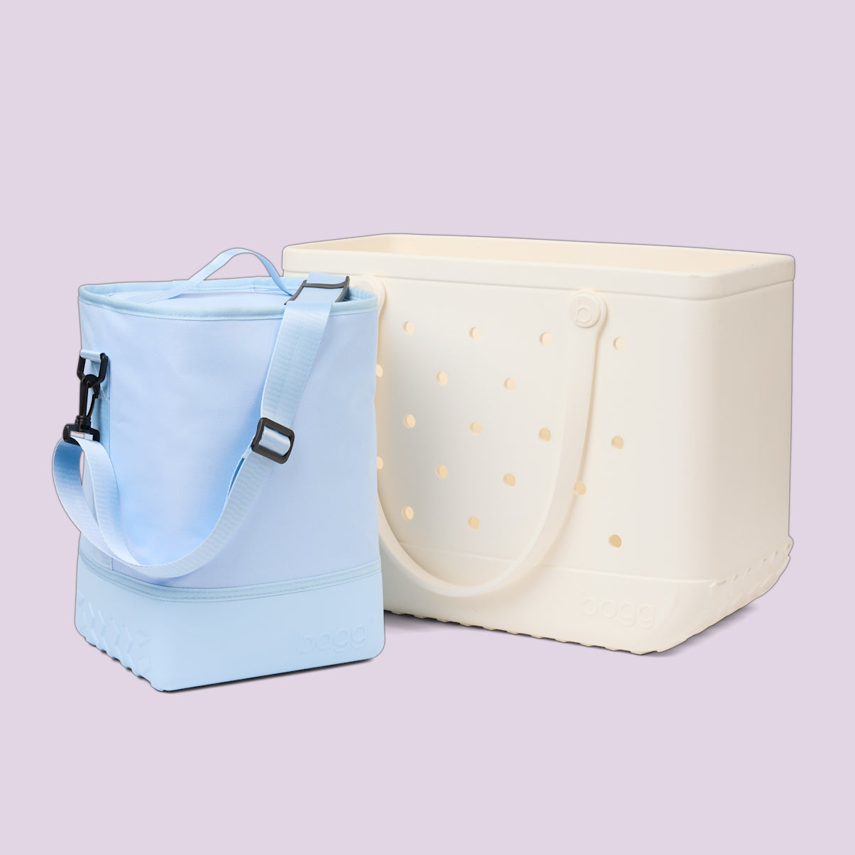 Bogg Brrr Half Cooler Blue Skies and Bogg Bag Beach Club Waterproof Tote Lightweight Multi Purpose Accessory Organizer Pouch for Pool Activities