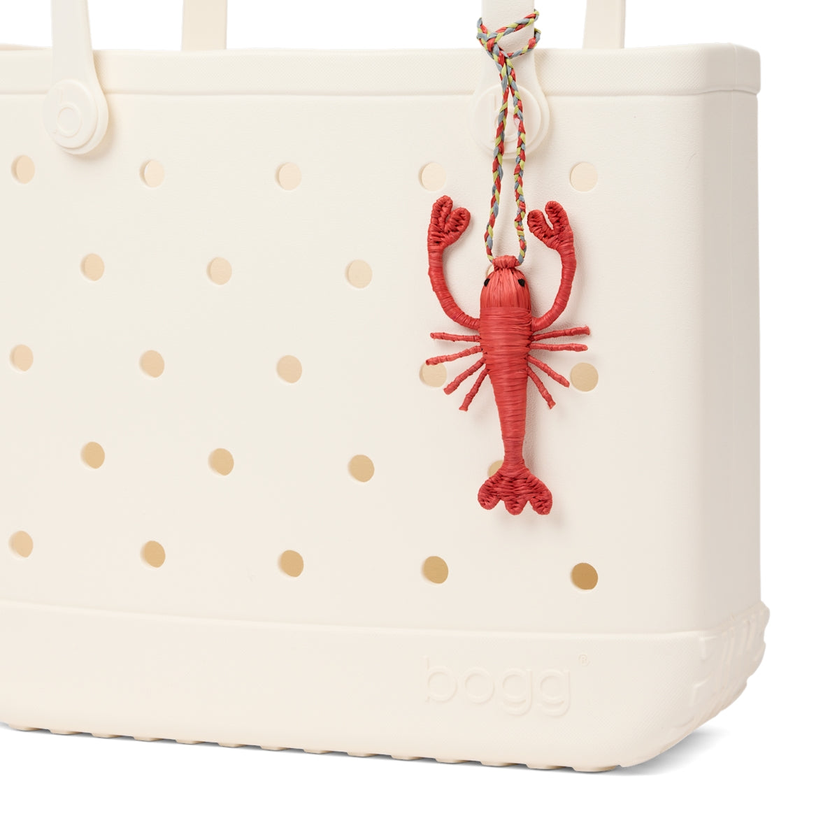Bogg'd & Charmed Raffia Lobster Beach Vacation Carryall Stylish Travel Friendly Adjustable Shoulder Strap for Family Trips