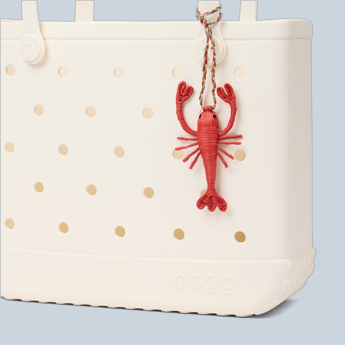 Bogg'd & Charmed Raffia Lobster Lake Day Waterproof Tote Portable Oversized Accessory Organizer Pouch for Outdoor Sports