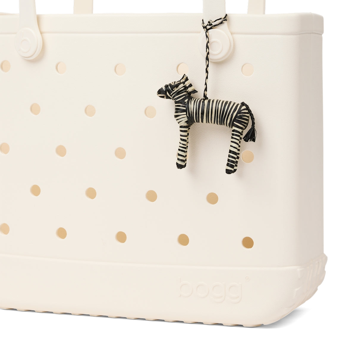 Bogg'd & Charmed Raffia Zebra Ocean Day Storage Tote Luxury Multi Purpose Extra Wide Opening for Resort Vacations