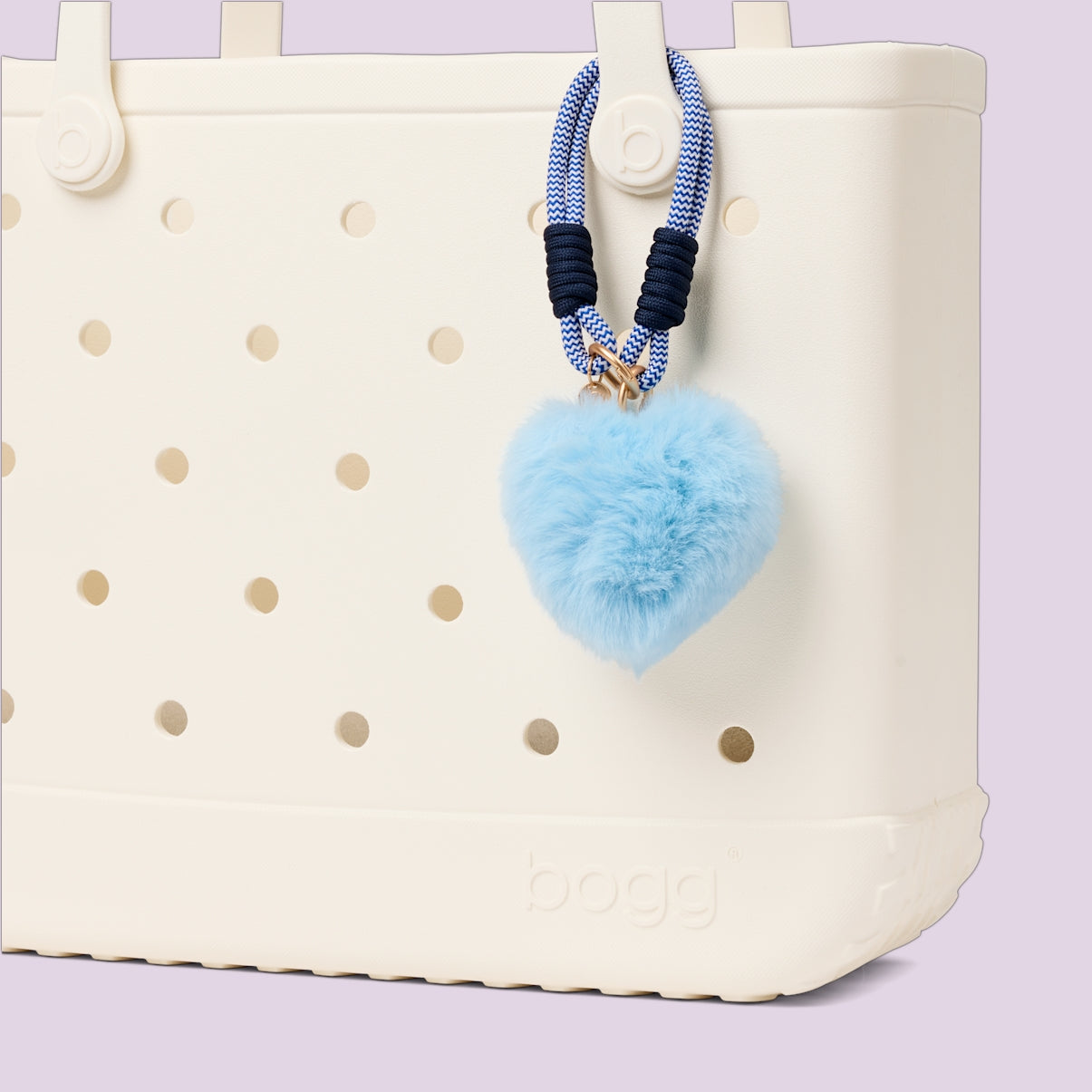 Bogg'd & Charmed Blue Heart Pouf Sunshine Travel Organizer Luxury Easy Clean Reinforced Grip Handles for Pool Activities