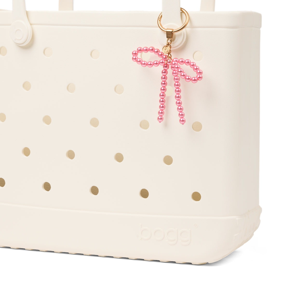 Bogg'd & Charmed Pink Pearl Bow Island Getaway Carryall Flexible Sandproof Waterproof Phone Pouch Included for Summer Adventures
