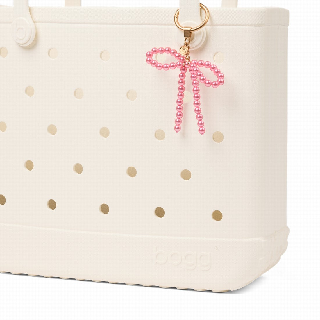 Bogg'd & Charmed Pink Pearl Bow Vacation Essentials Beach Organizer Sandproof Sandproof with Easy Clean Surface for Outdoor Adventures Travel Organizer Vacation Essentials for Women