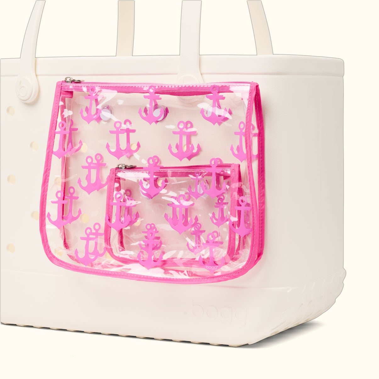 Bogg? Bag Decorative Insert Anchor (Pink) Sunny Getaway Carryall Heavy Duty Washable Accessory Organizer Pouch for Women