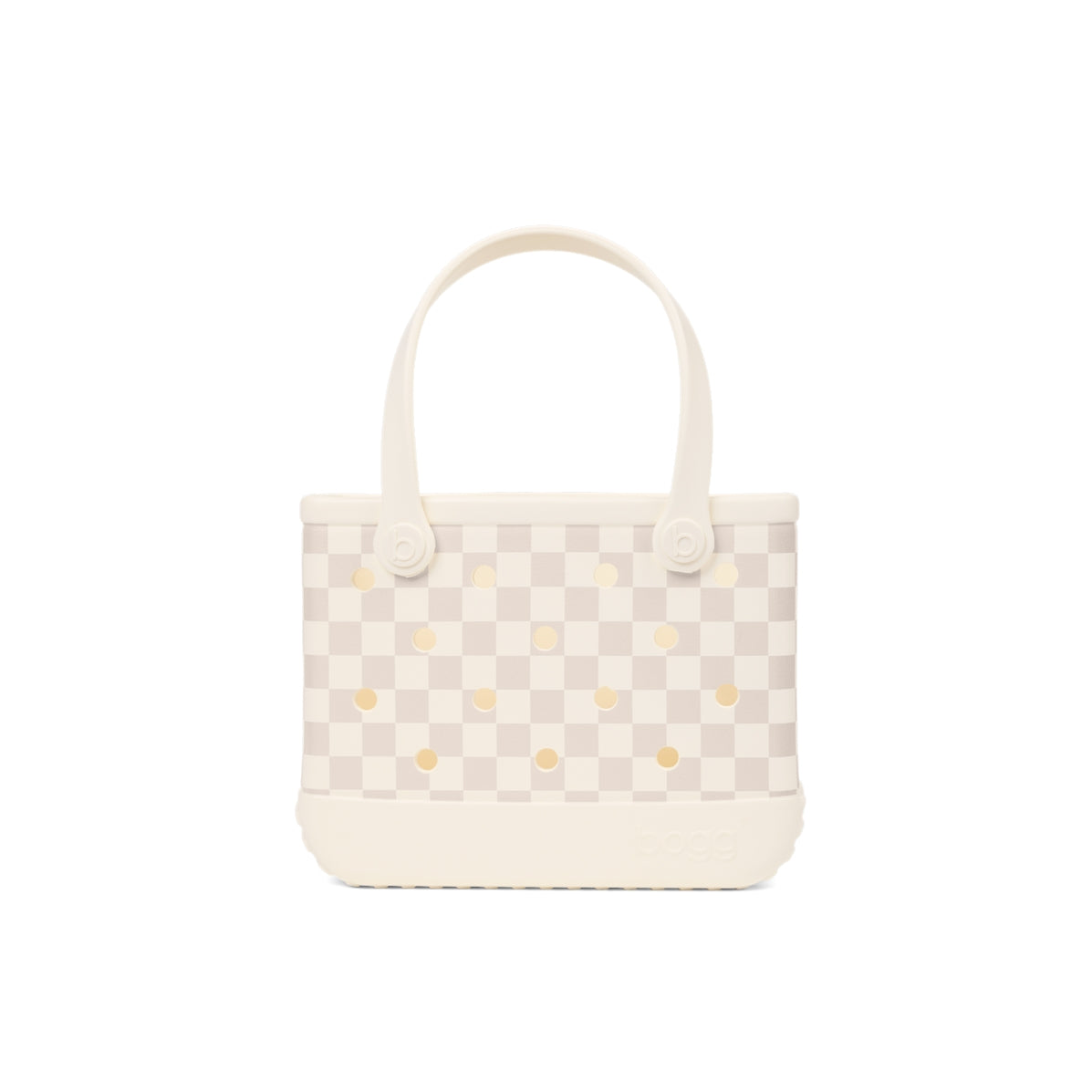 Bitty Bogg Bag Checkered Coconut/Mushroom Water Activity Organizer Lightweight Quick Dry Extra Wide Opening for Weekend Travel