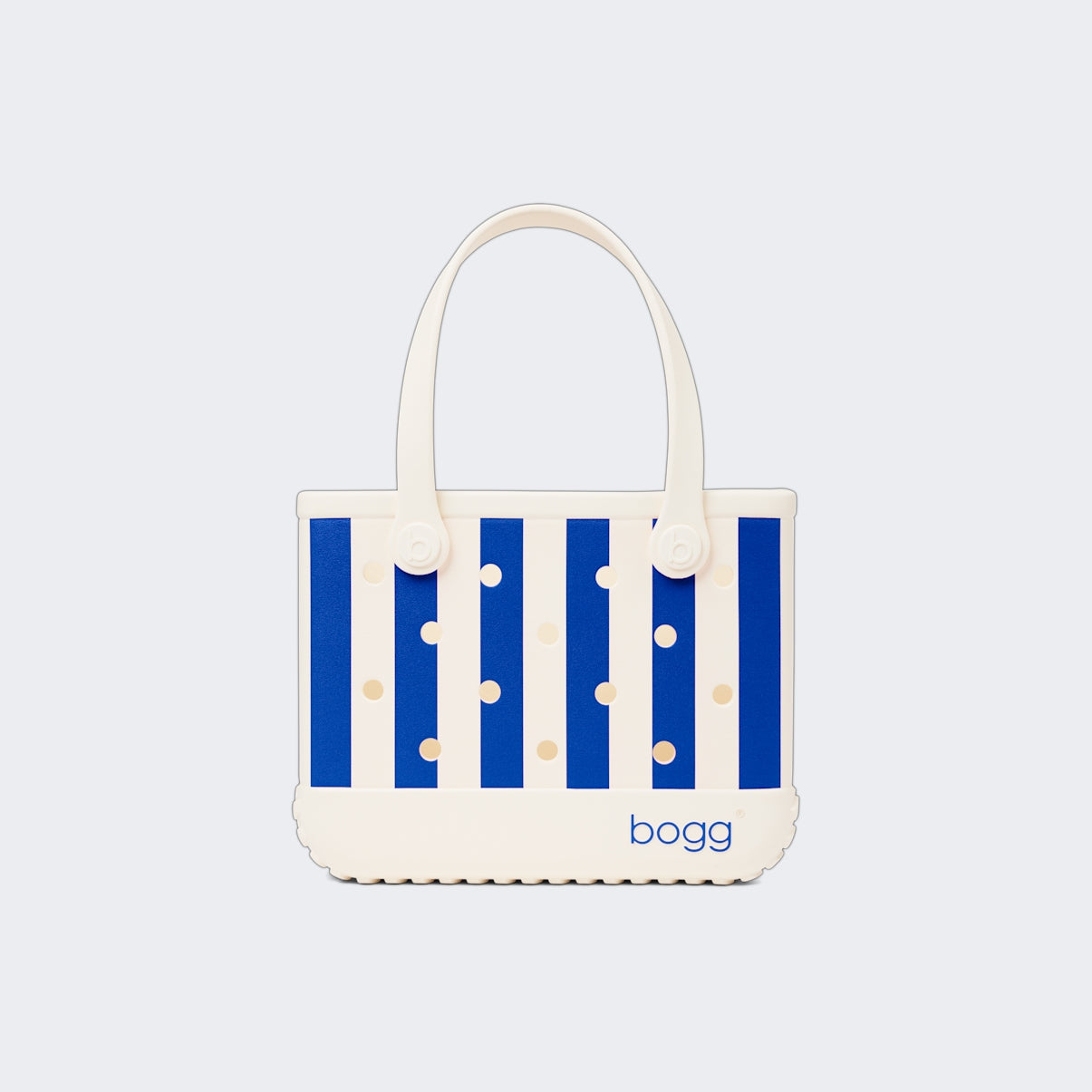 Bitty Bogg Bag Mykonos Blue Stripe Sunshine Travel Organizer Luxury Easy Clean Reinforced Grip Handles for Pool Activities