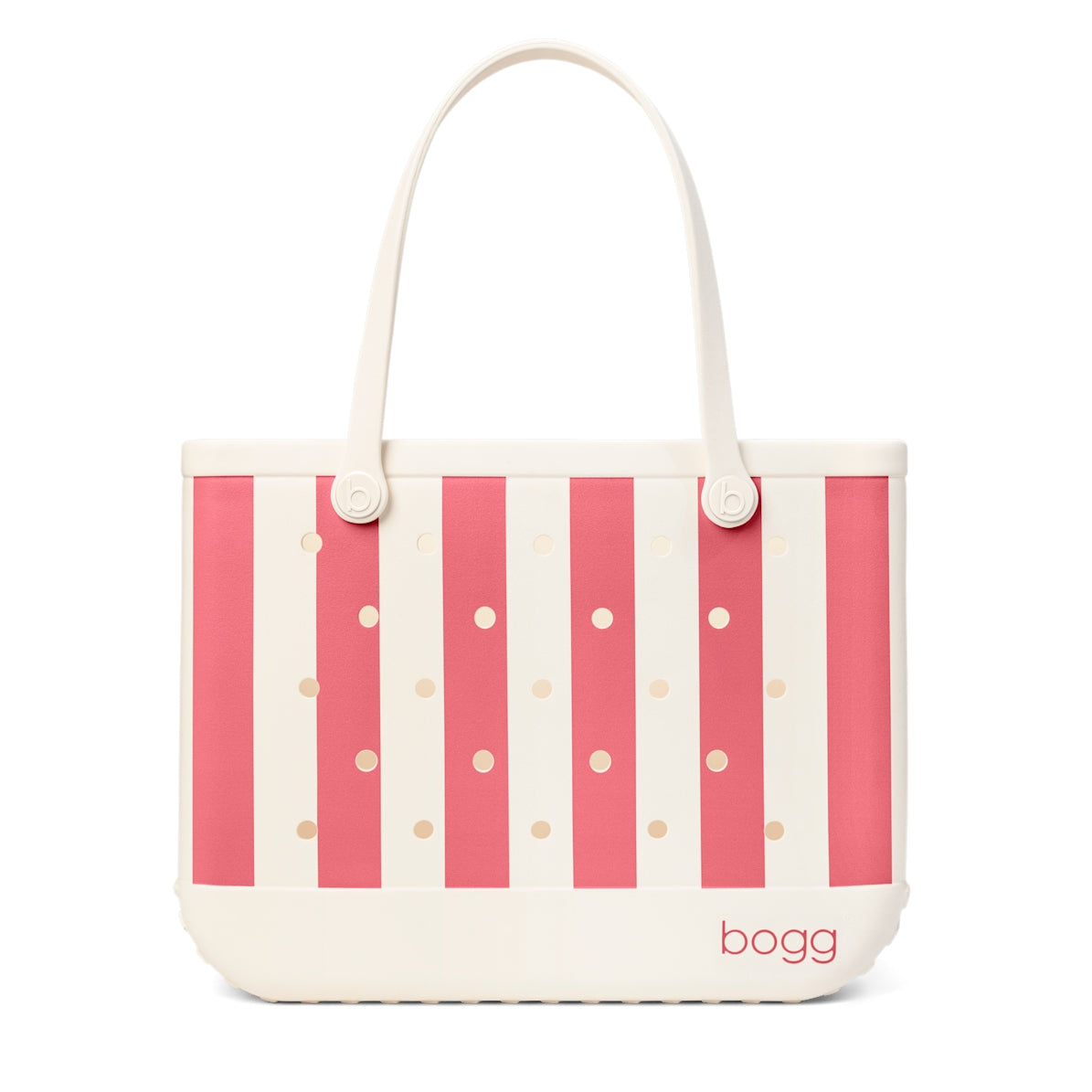 Original Bogg Bag Capri Coral Stripe Vacation Essentials Beach Organizer Sandproof Tip Resistant with Easy Clean Surface for Cruise Travel Travel Organizer Vacation Essentials for Women
