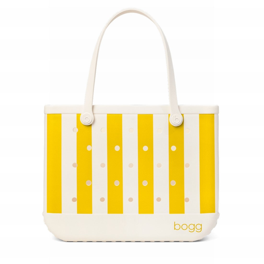Original Bogg Bag Limoncello Yellow Stripe Cruise Ship Essentials Tote Lightweight Easy Clean Accessory Organizer Pouch for Resort Vacations