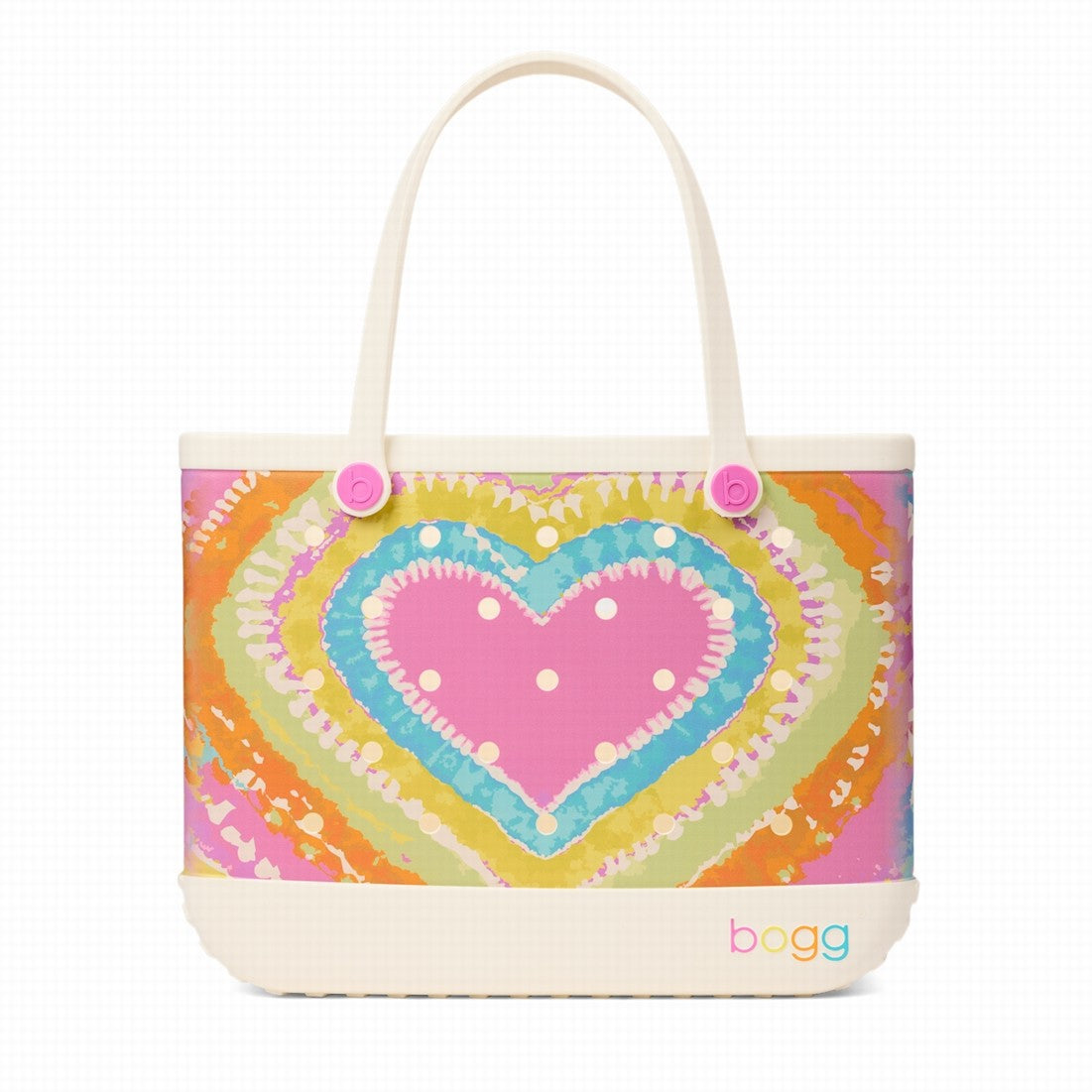Original Bogg Bag Dye licious Heart Pink Taffy Quick Dry Beach Storage Tote Tip Resistant Tip Resistant with Waterproof Phone Pouch for Outdoor Adventures Travel Organizer Vacation Essentials for Women