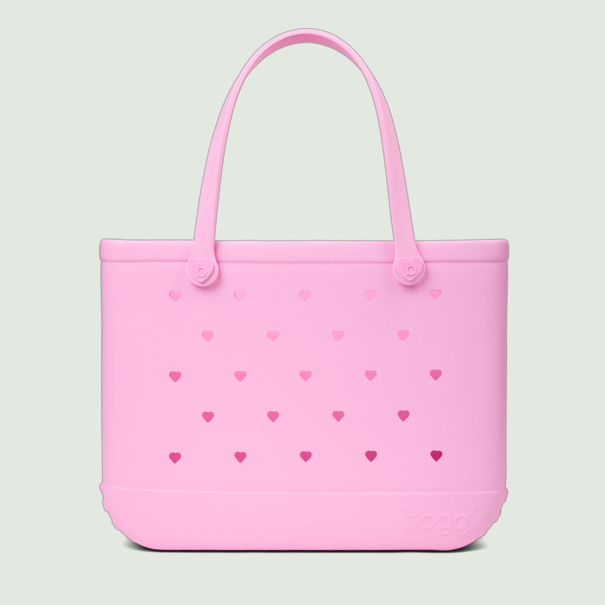 Original Bogg Bag Cut Out Heart Pink Taffy Tropical Resort Beach Bag Modern Easy Clean Accessory Organizer Pouch for Family Trips