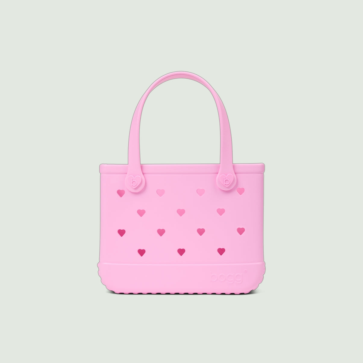 Bitty Bogg Bag Cut Out Heart Pink Taffy Beach Vacation Carryall Stylish Easy Clean Open Top Access Access for Weekend Travel