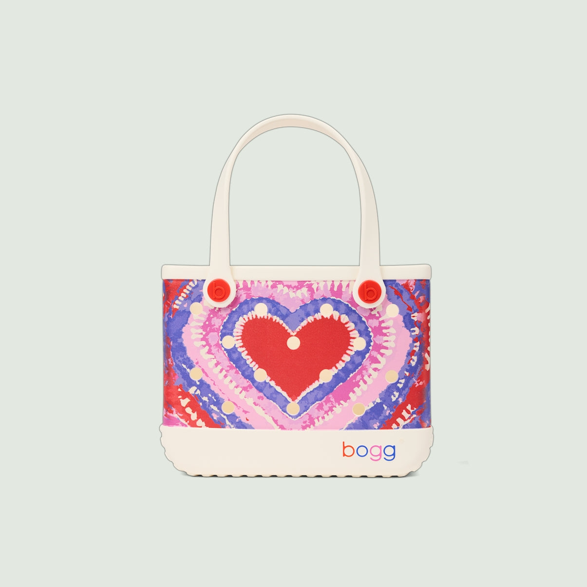 Bitty Bogg Bag Dye licious Heart Buoy Red Family Holiday Beach Organizer Modern Oversized Adjustable Shoulder Strap for Resort Vacations