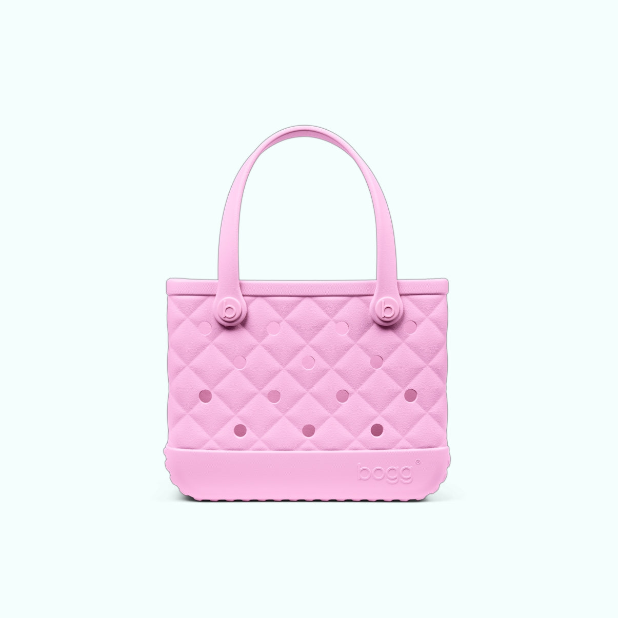 Bitty Bogg Bag Quilted Pink Taffy Open Top Beach Organizer Durable Washable with Reinforced Handles for Summer Travel Travel Organizer Vacation Essentials for Women