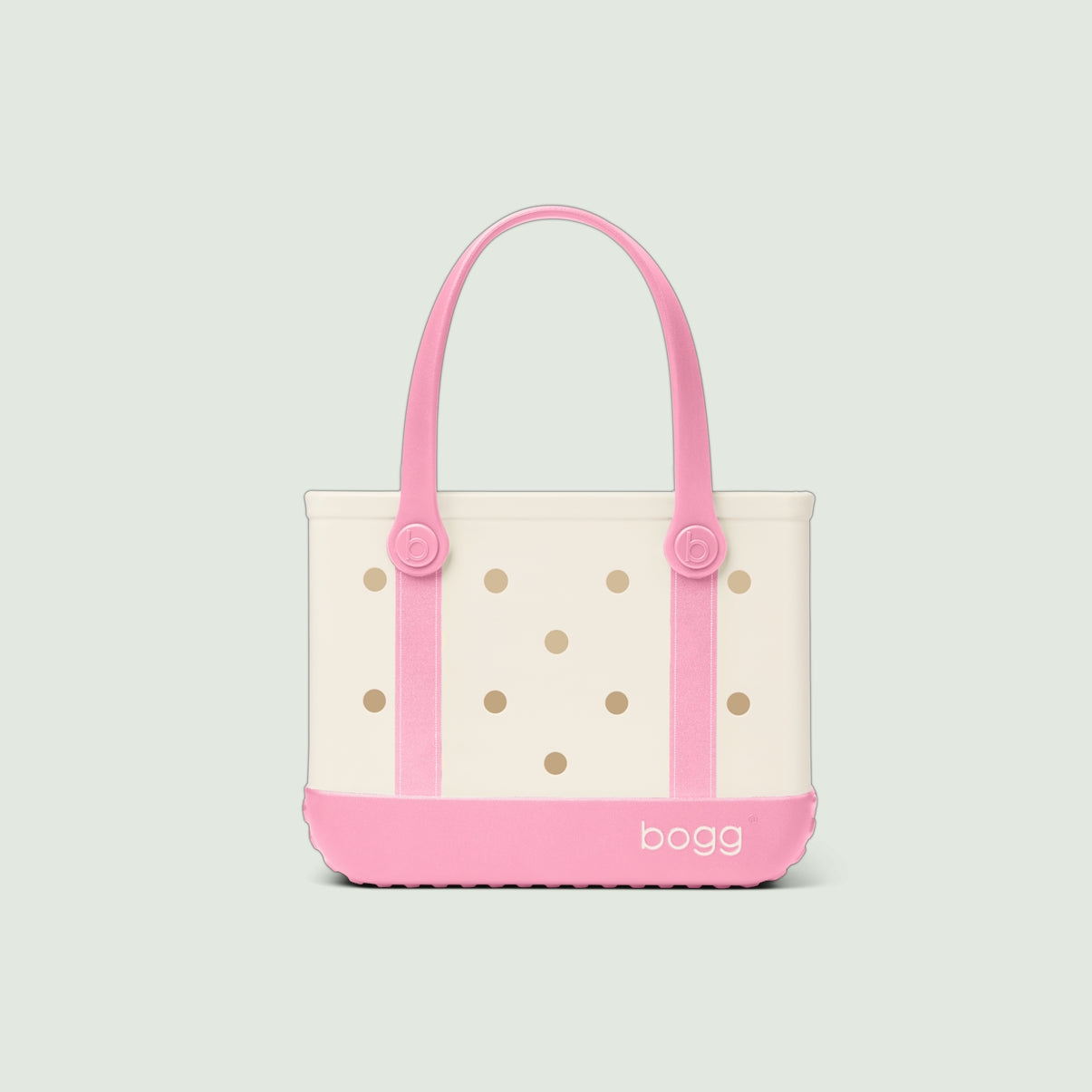 Bitty Bogg Bag Varsity Blowing Pink Bubbles Lightweight Waterproof Carryall Washable Sandproof with Adjustable Shoulder Strap for Family Beach Days Travel Organizer Vacation Essentials for Women
