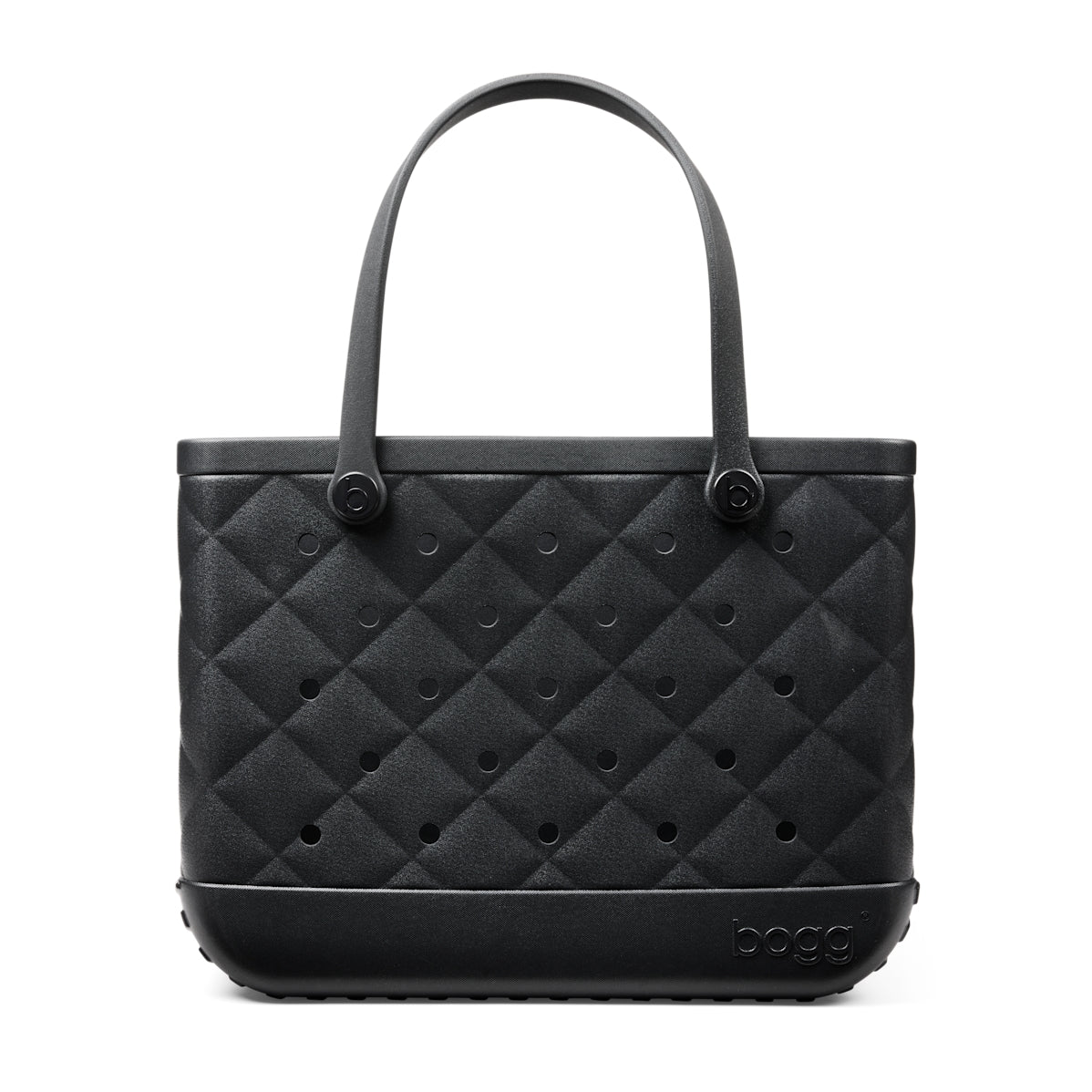 Original Bogg Bag Quilted LBD Black Beach Club Waterproof Tote Ultra Durable Multi Purpose Bonus Cosmetic Bag Included for Resort Vacations