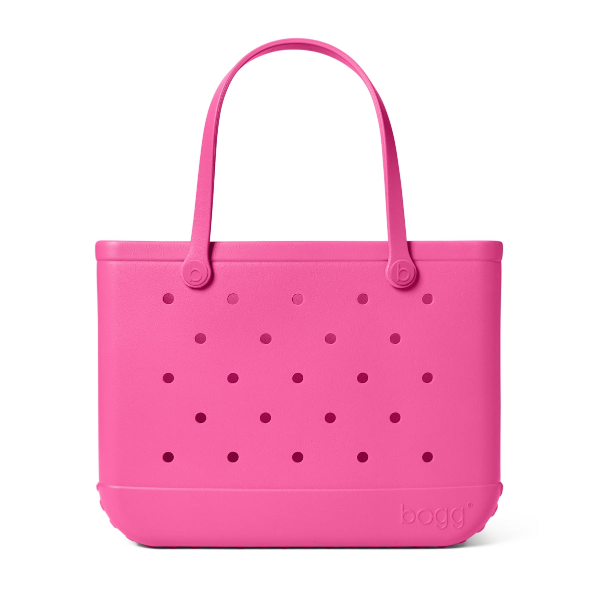 Original Bogg Bag Haute Pink Easy Clean Rubber Tote Waterproof Large Capacity with Extra Storage Compartments for Camping Trips Travel Organizer Vacation Essentials for Women