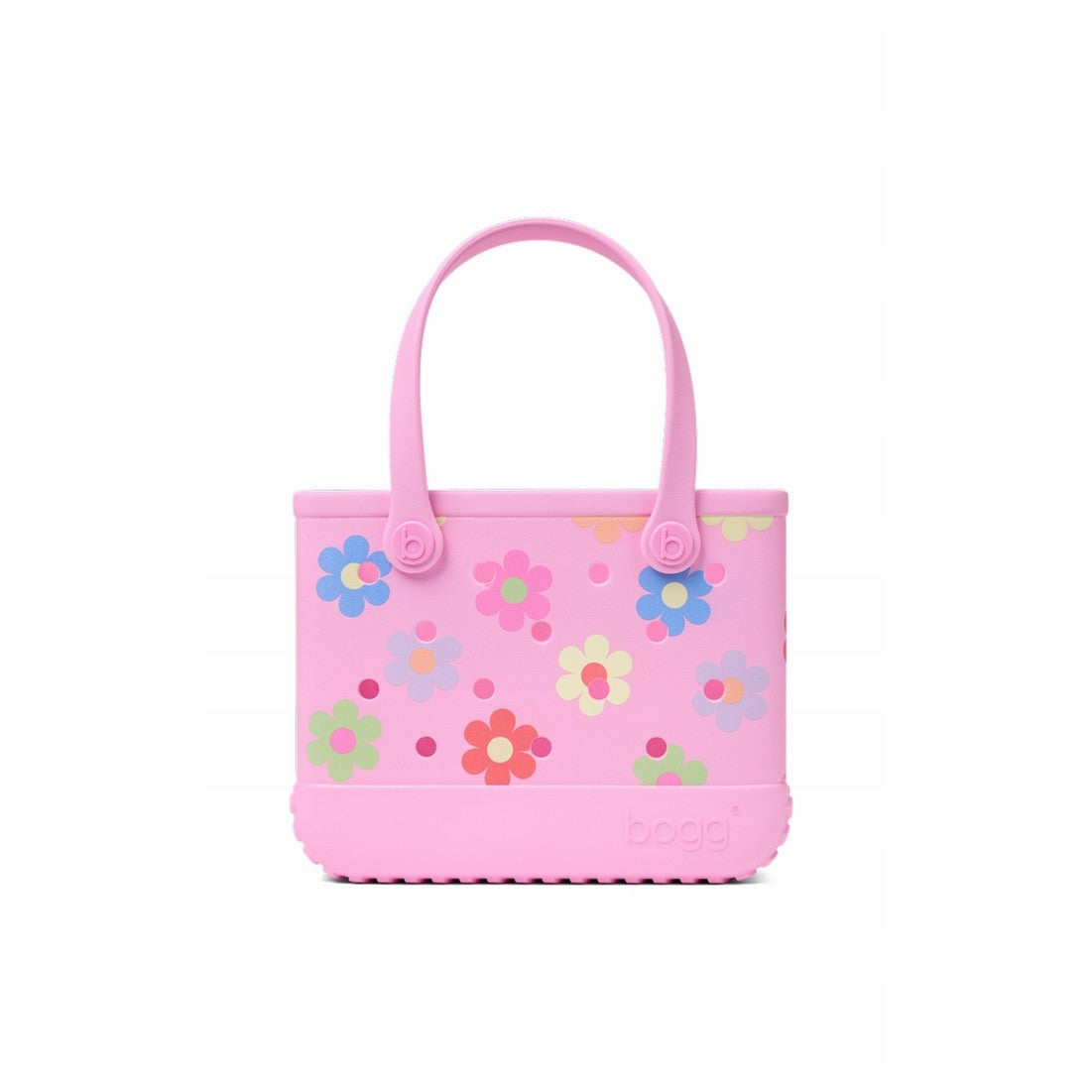 Bitty Bogg Bag Happy Flowers Summer Beach Accessories Bag Oversized Sandproof with Reinforced Handles for Weekend Getaways Travel Organizer Vacation Essentials for Women