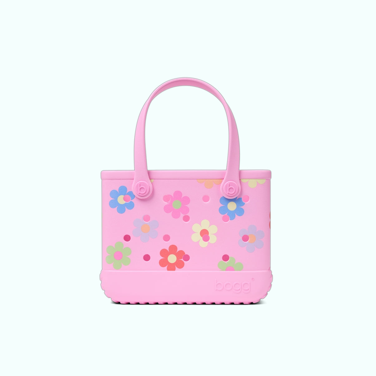 Bitty Bogg Bag Happy Flowers Summer Holiday Storage Tote Ultra Durable Large Capacity Extra Wide Opening for Boat Excursions