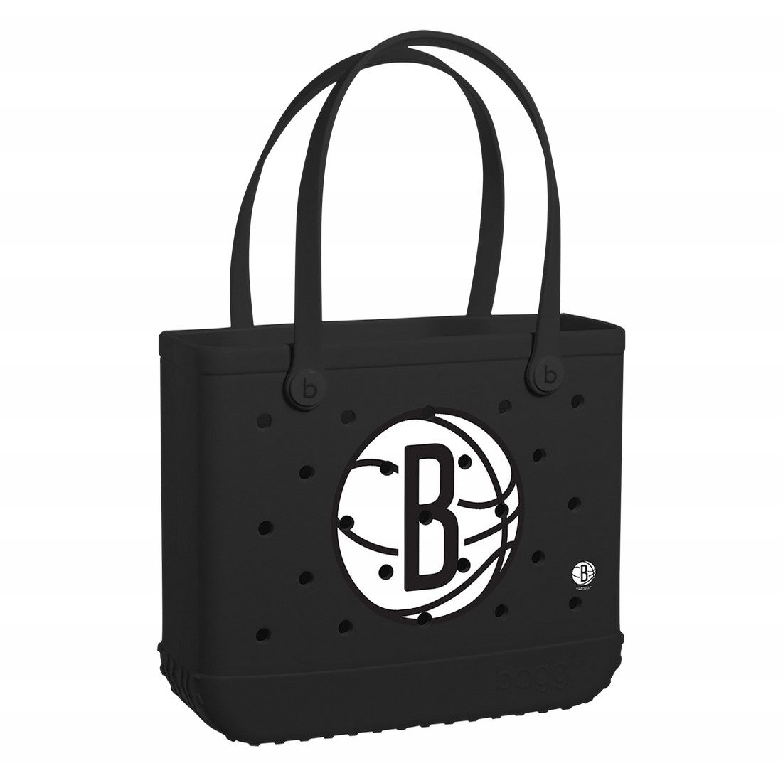 Baby Bogg Bag Brooklyn Nets Oversized Beach Travel Tote Easy Clean Tip Resistant with Makeup Bag for Pool Days Travel Organizer Vacation Essentials for Women