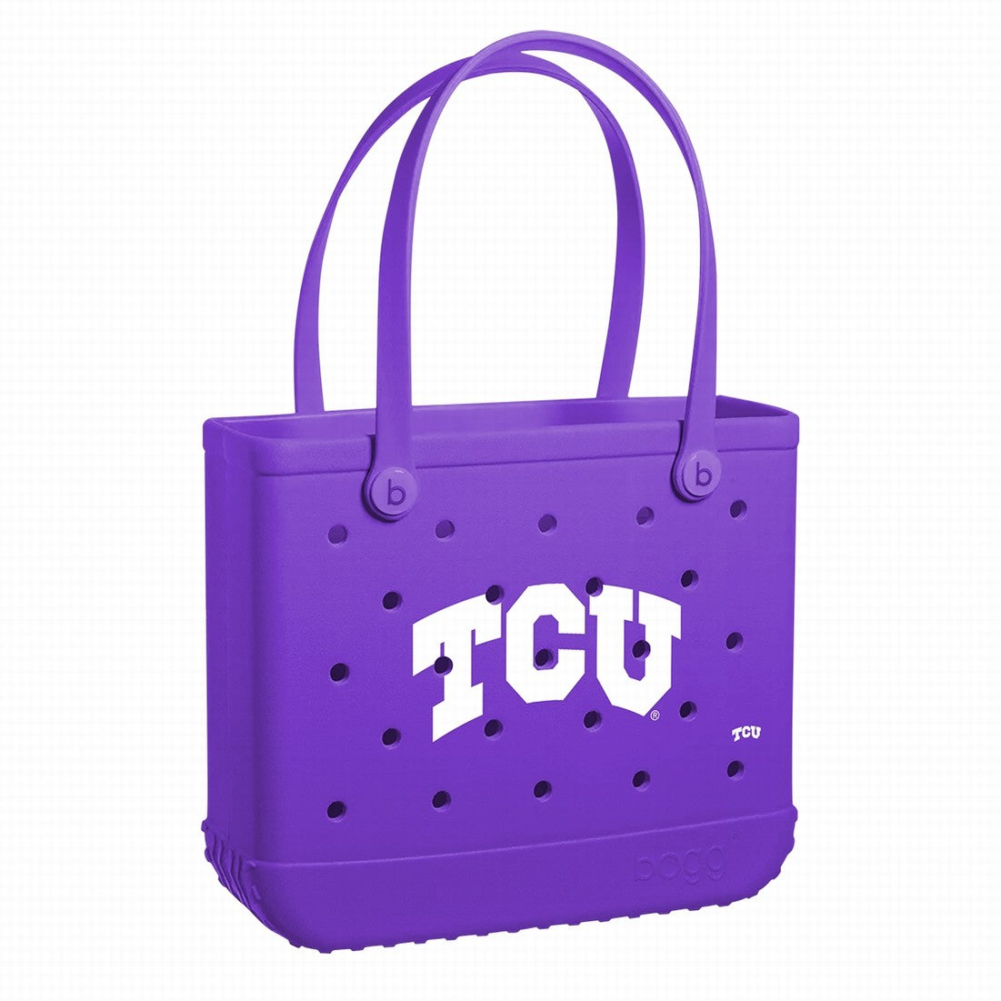 Baby Bogg Bag TCU Horned Frogs Heavy Duty Rubber Beach Bag Oversized Lightweight with Travel Accessory Pouch for Tropical Vacations Travel Organizer Vacation Essentials for Women