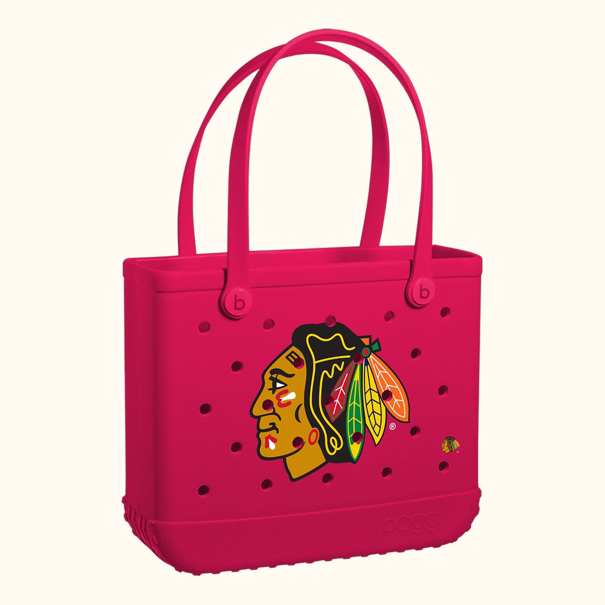 Baby Bogg Bag Chicago Blackhawks Multi Purpose Travel Carryall Easy Clean Oversized with Extra Storage Compartments for Tropical Vacations Travel Organizer Vacation Essentials for Women