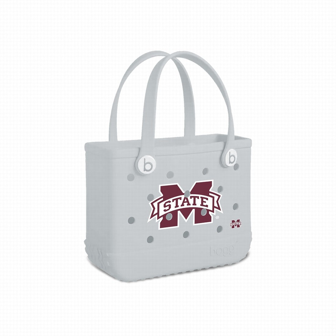 Bitty Bogg Bag Mississippi State Bulldogs Women's Waterproof Beach Tote Oversized Washable with Travel Accessory Pouch for Tropical Vacations Travel Organizer Vacation Essentials for Women