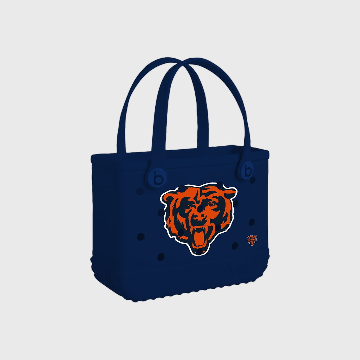Bitty Bogg Bag Chicago Bears Heavy Duty Rubber Beach Bag Large Capacity Easy Clean with Reinforced Handles for Beach Vacation Travel Organizer Vacation Essentials for Women