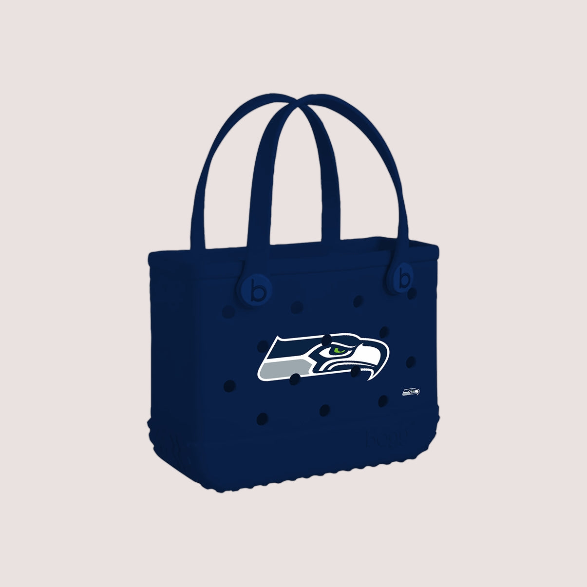 Bitty Bogg Bag Seattle Seahawks Adventure Ready Beach Tote Premium Easy Clean Extra Wide Opening for Outdoor Sports