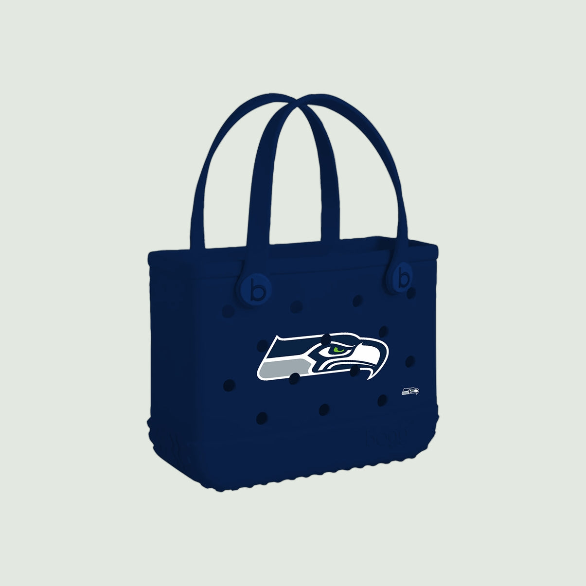 Bitty Bogg Bag Seattle Seahawks Outdoor Journey Tote Lightweight Easy Clean Easy Maintenance Surface for Cruise Travel
