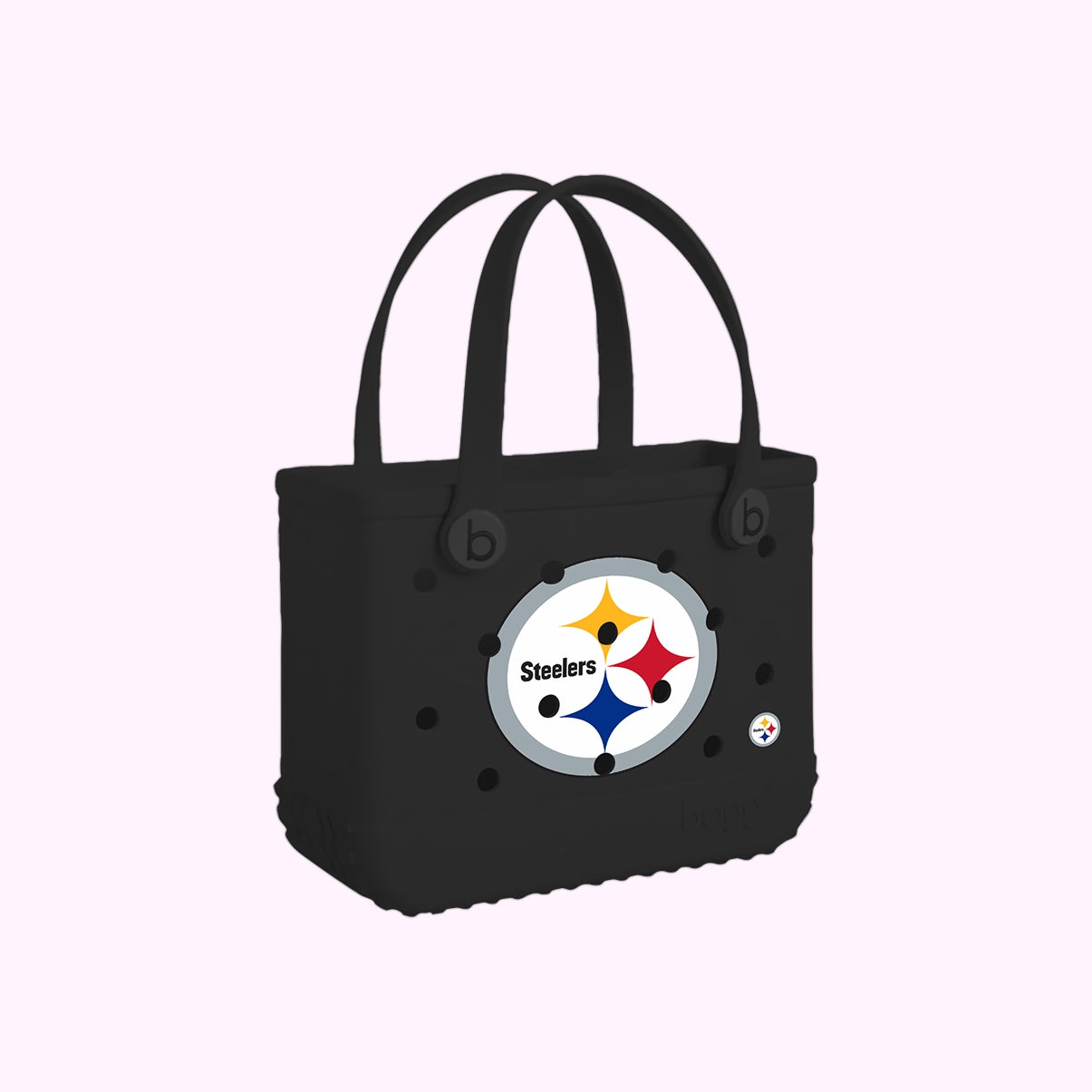 Bitty Bogg Bag Pittsburgh Steelers Large Capacity Beach Carryall Easy Clean Washable with Cosmetic Organizer for Water Sports Travel Organizer Vacation Essentials for Women