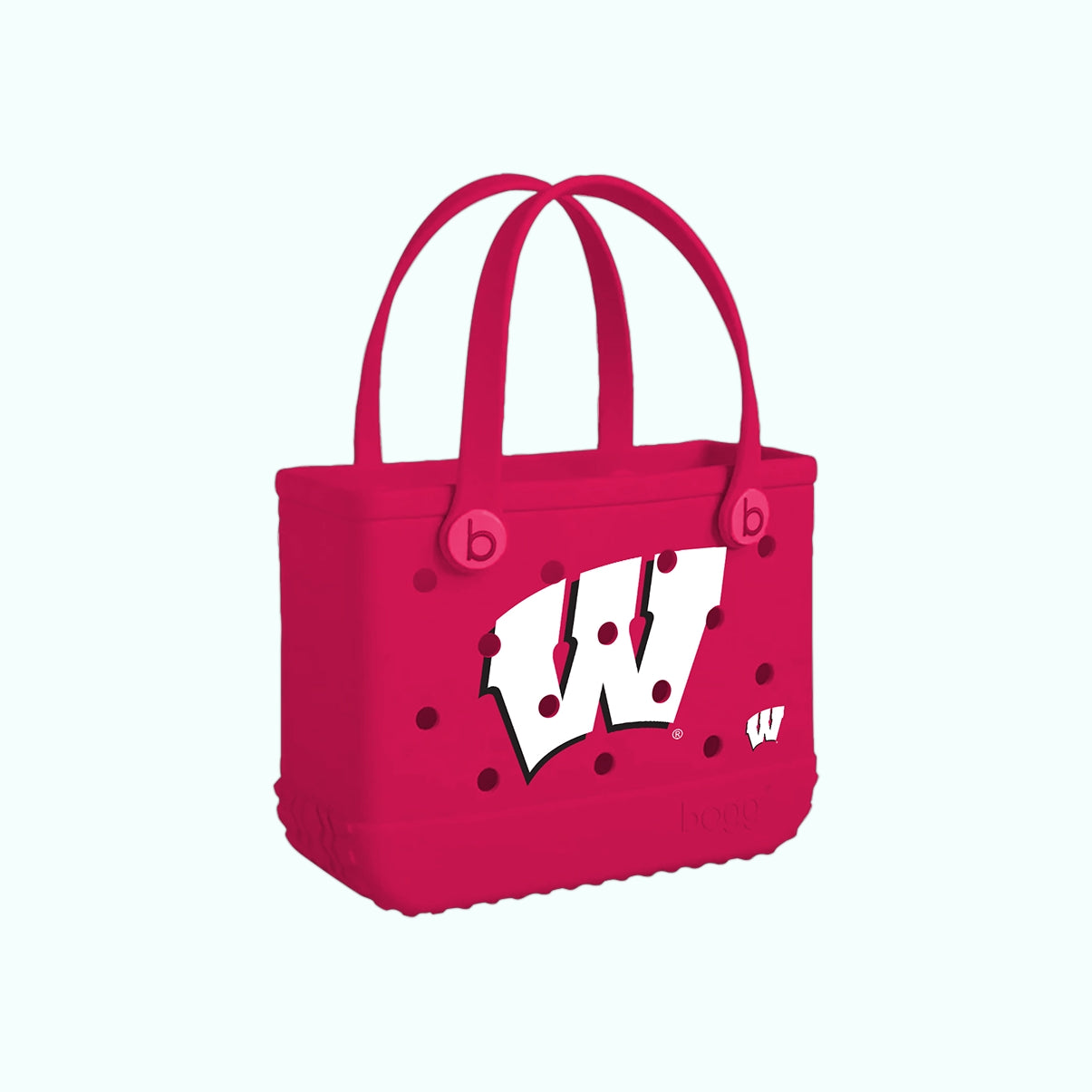 Bitty Bogg Bag Wisconsin Badgers Family Beach Day Carryall Oversized Oversized with Cosmetic Organizer for Weekend Getaways Travel Organizer Vacation Essentials for Women