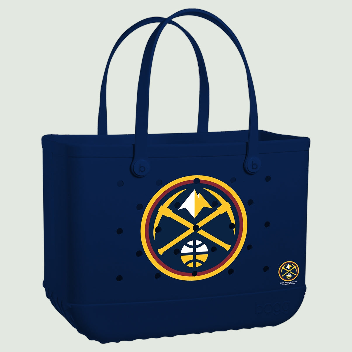 Original Bogg Bag Denver Nuggets Cruise Essentials Travel Tote Tip Resistant Washable with Easy Clean Surface for Family Beach Days Travel Organizer Vacation Essentials for Women