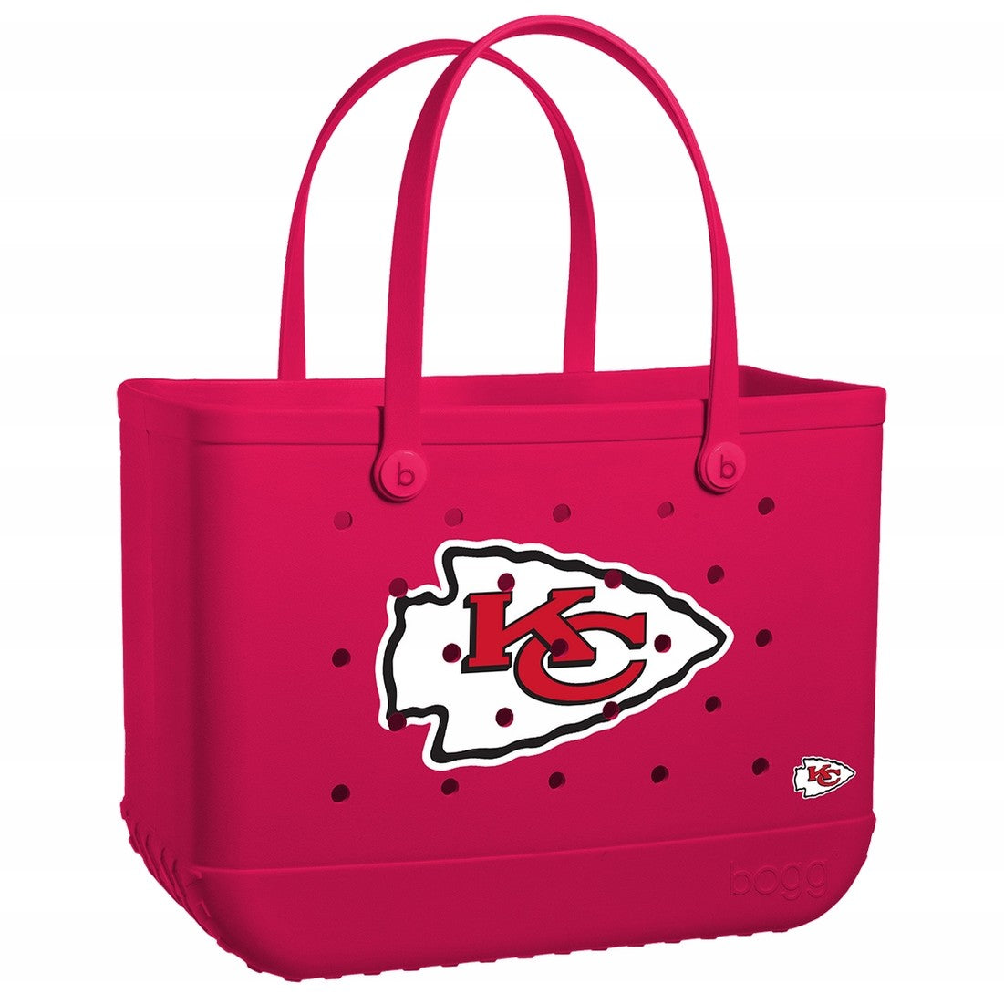 Original Bogg Bag Kansas City Chiefs Travel Friendly Beach Organizer Easy Clean Durable with Non Slip Bottom for Summer Travel Travel Organizer Vacation Essentials for Women