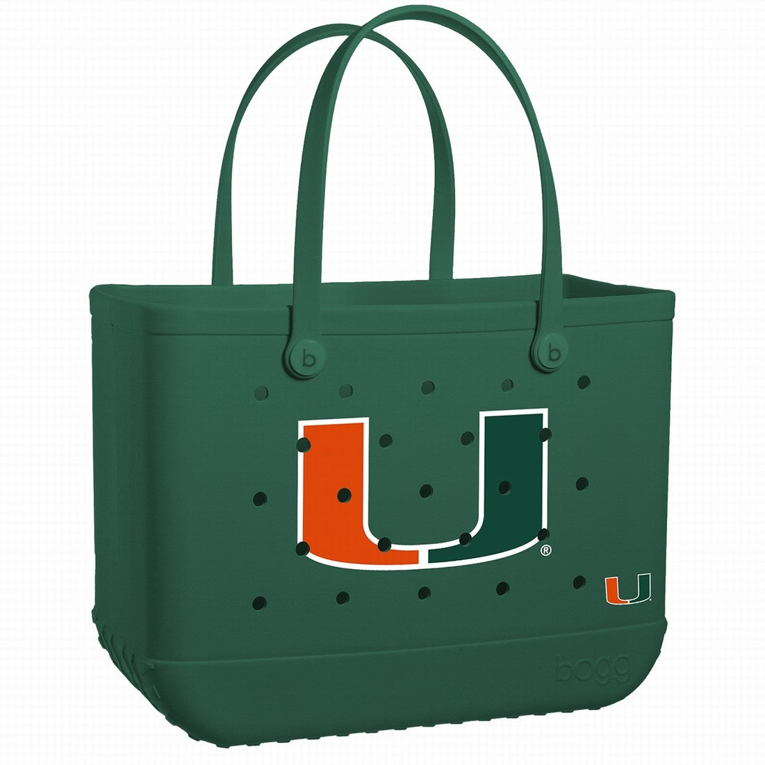 Original Bogg Bag Miami Hurricanes Pool Party Storage Bag Functional Large Capacity Open Top Access Access for Outdoor Sports