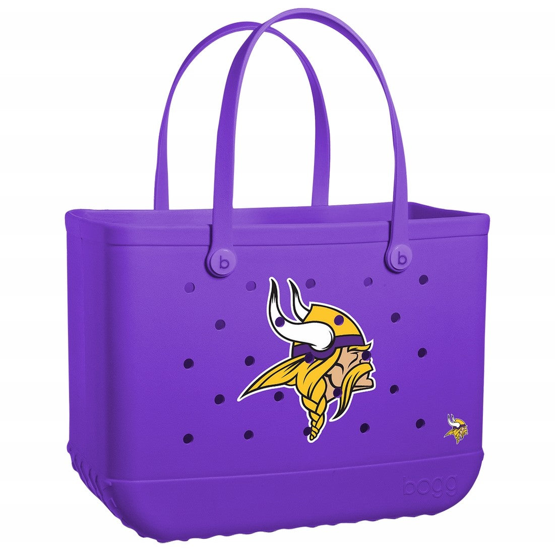 Original Bogg Bag Minnesota Vikings Easy Clean Rubber Tote Washable Sandproof with Cosmetic Organizer for Weekend Getaways Travel Organizer Vacation Essentials for Women
