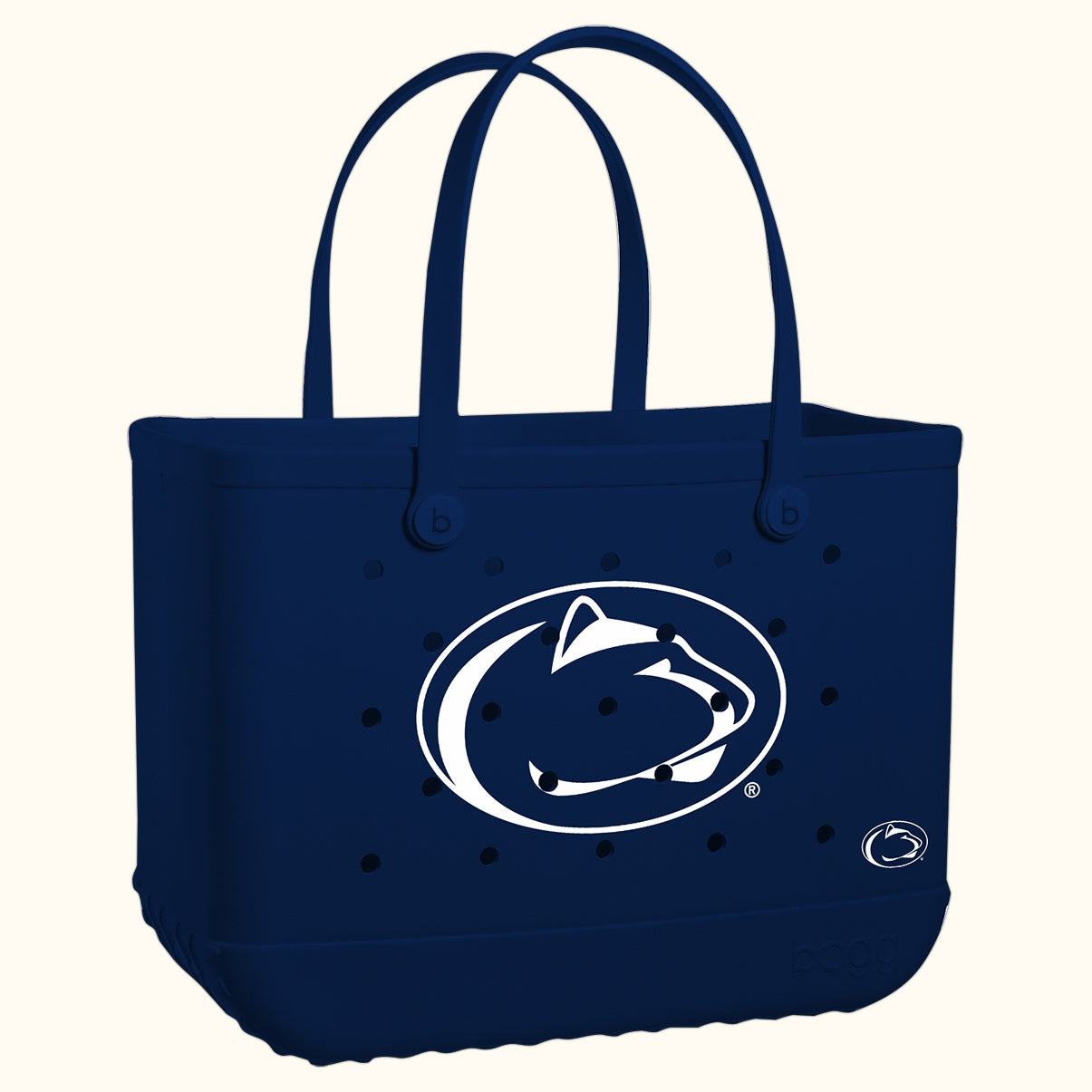 Original Bogg Bag Penn State Nittany Lions Heavy Duty Rubber Beach Bag Easy Clean Sandproof with Cosmetic Organizer for Family Beach Days Travel Organizer Vacation Essentials for Women