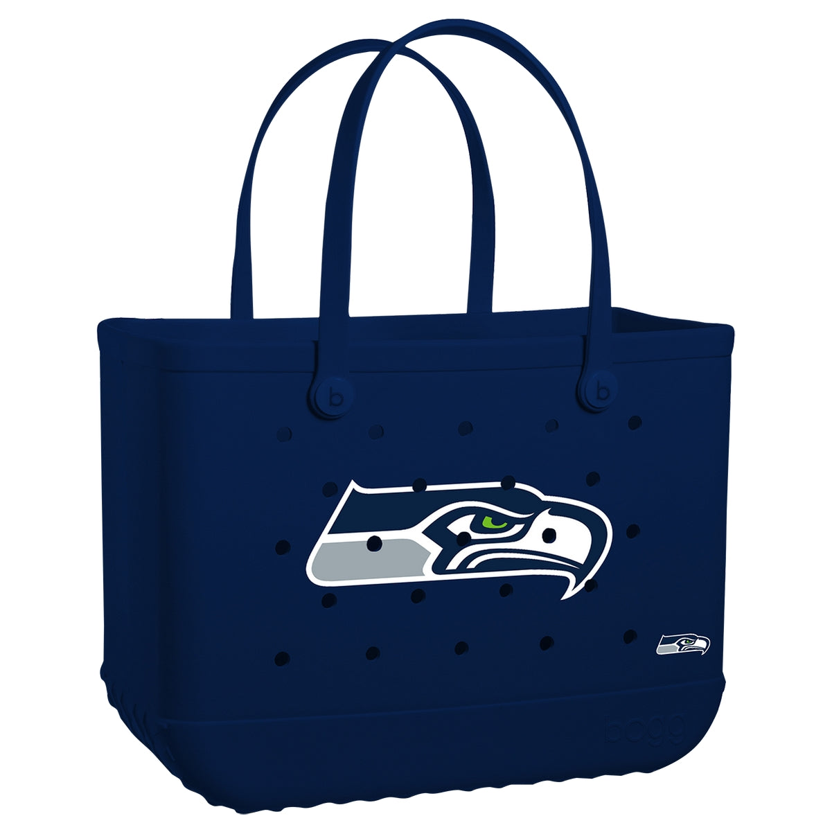Original Bogg Bag Seattle Seahawks Travel Ready Pool Tote Ultra Durable Easy Clean Accessory Organizer Pouch for Weekend Travel