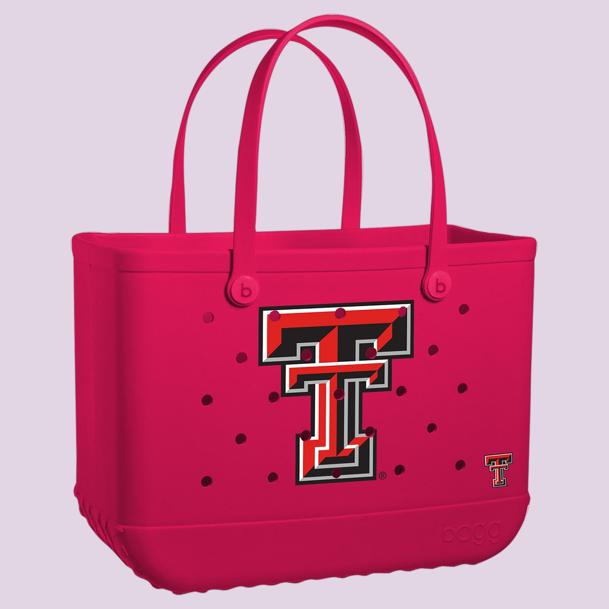 Original Bogg Bag Texas Tech Red Raiders Yacht Day Travel Organizer Ultra Durable Oversized Reinforced Grip Handles for Outdoor Sports