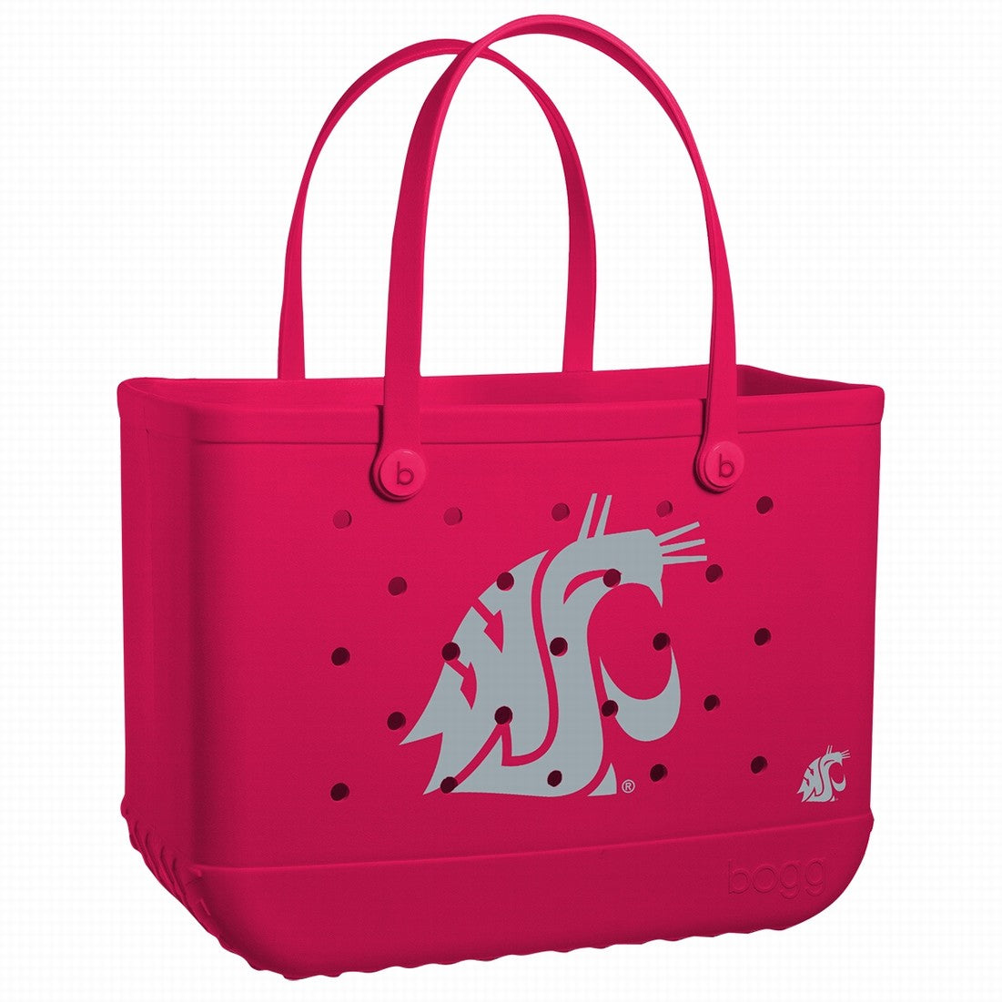 Original Bogg Bag Washington State Cougars Resort Lifestyle Tote Luxury Sandproof Reinforced Grip Handles for Resort Vacations