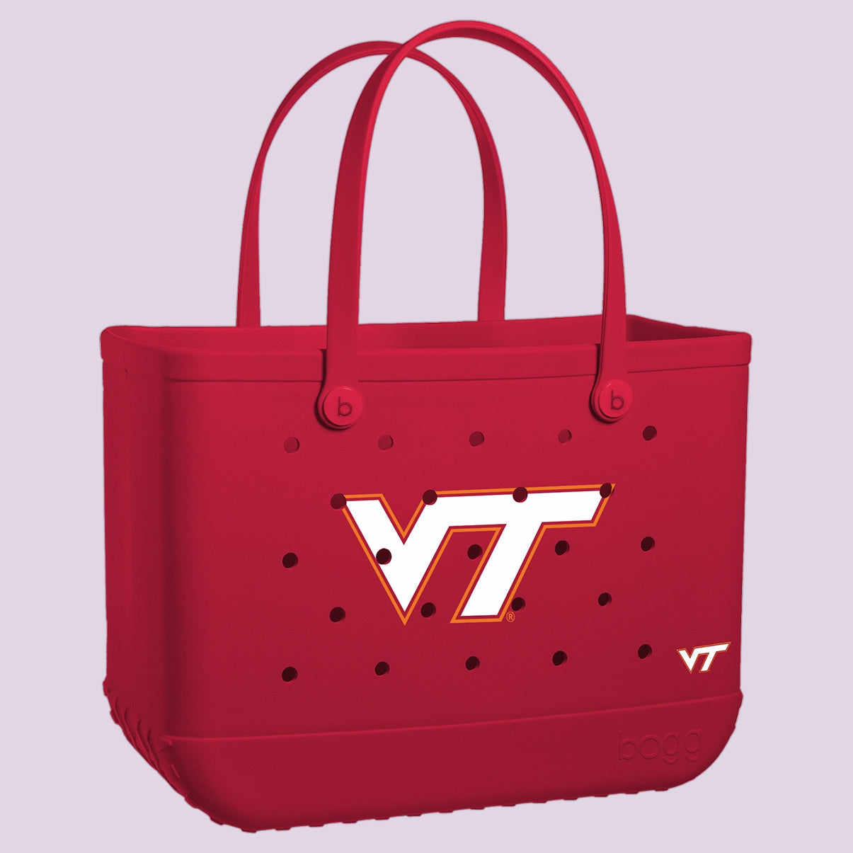 Original Bogg Bag Virginia Tech Hokies Ocean Day Storage Tote Luxury Tip Resistant Adjustable Shoulder Strap for Weekend Travel