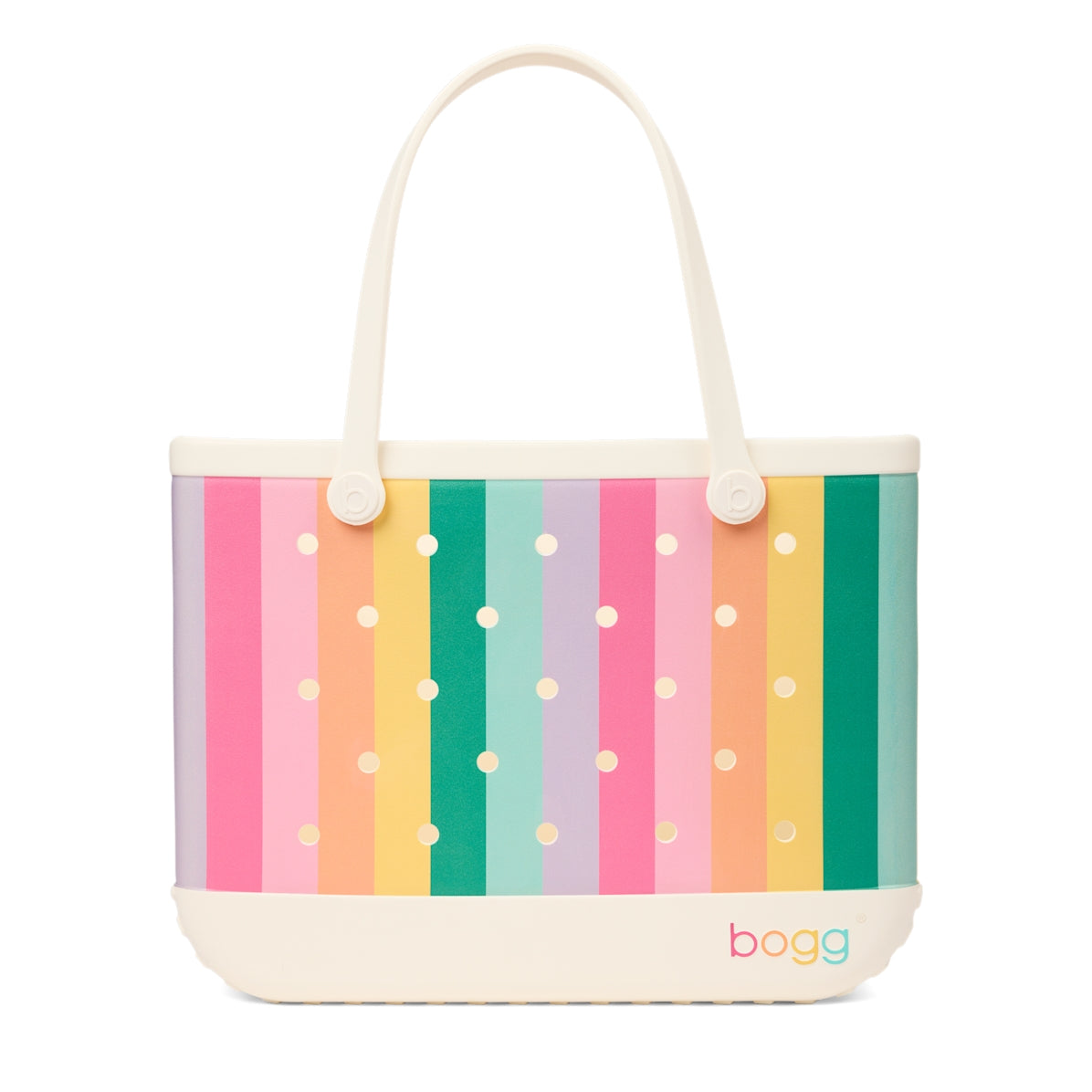 Original Bogg Bag Color Burst Summer Beach Accessories Bag Washable Travel Friendly with Easy Clean Surface for Picnic Days Travel Organizer Vacation Essentials for Women